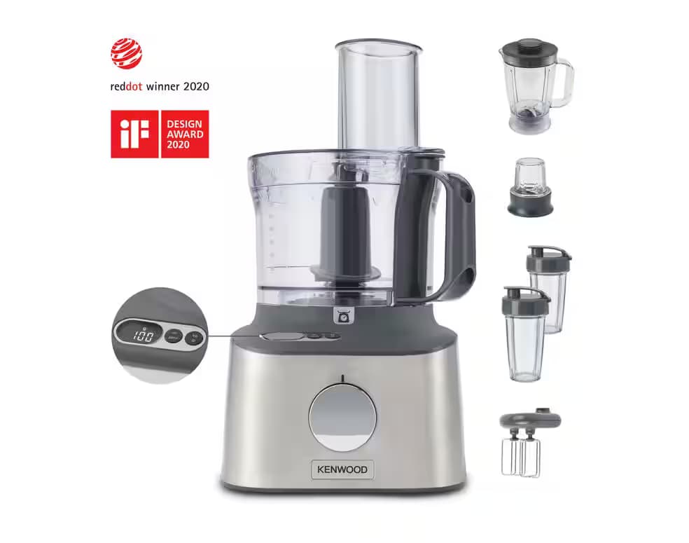 Kenwood MultiPro Compact+ FDM312SS Robot Culinaire 5-en-1 avec Pesée