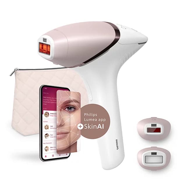 فيليبس لوميا IPL سلسلة 9900 جهاز إزالة الشعر بالضوء النبضي مع SenseIQ – BRI950/02