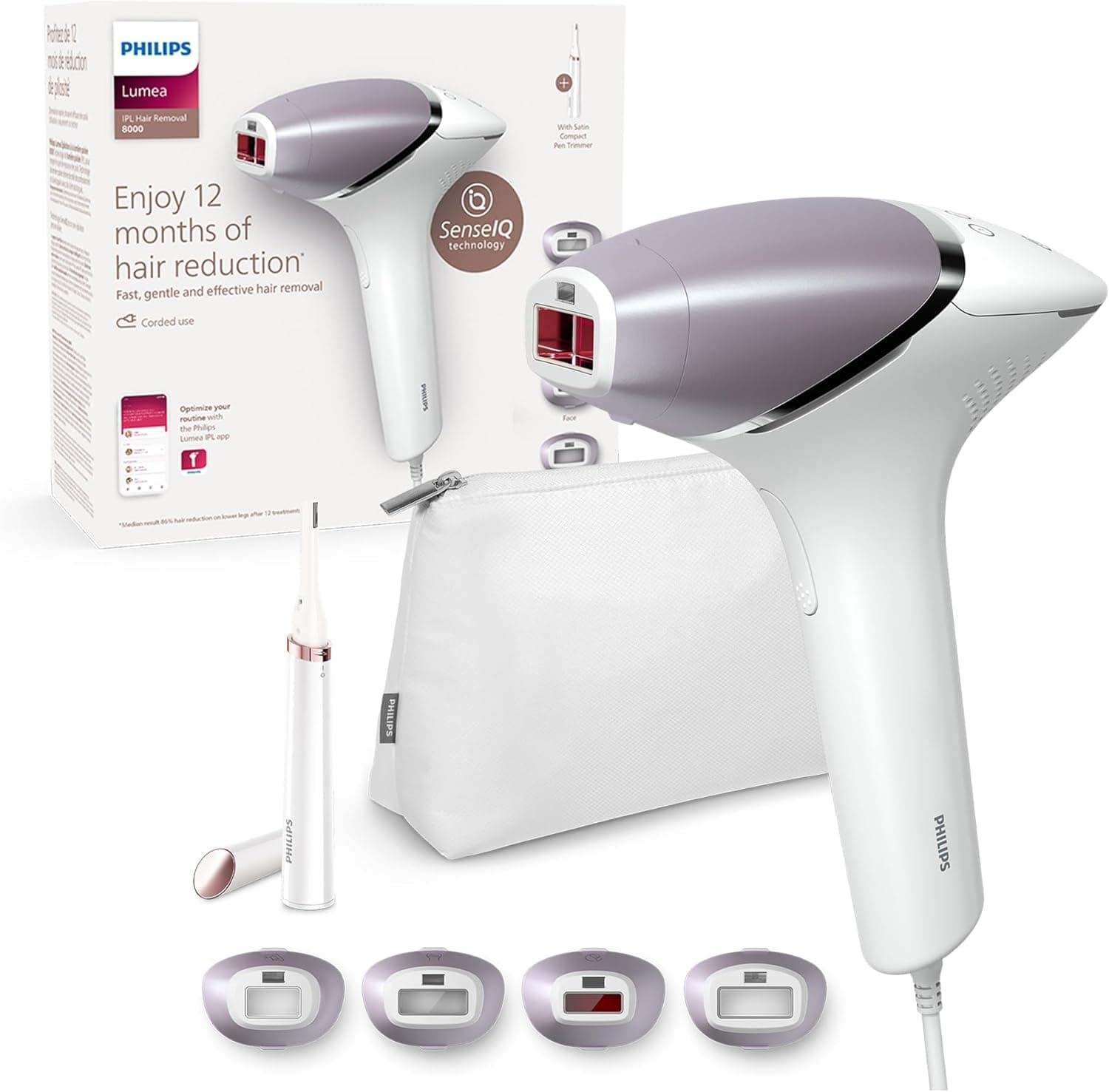 Épilateur à lumière pulsée Philips Lumea IPL Série 8000 BRI949