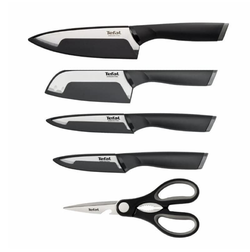 Set Tefal Comfort 4 couteaux + 1 ciseaux K2215S55