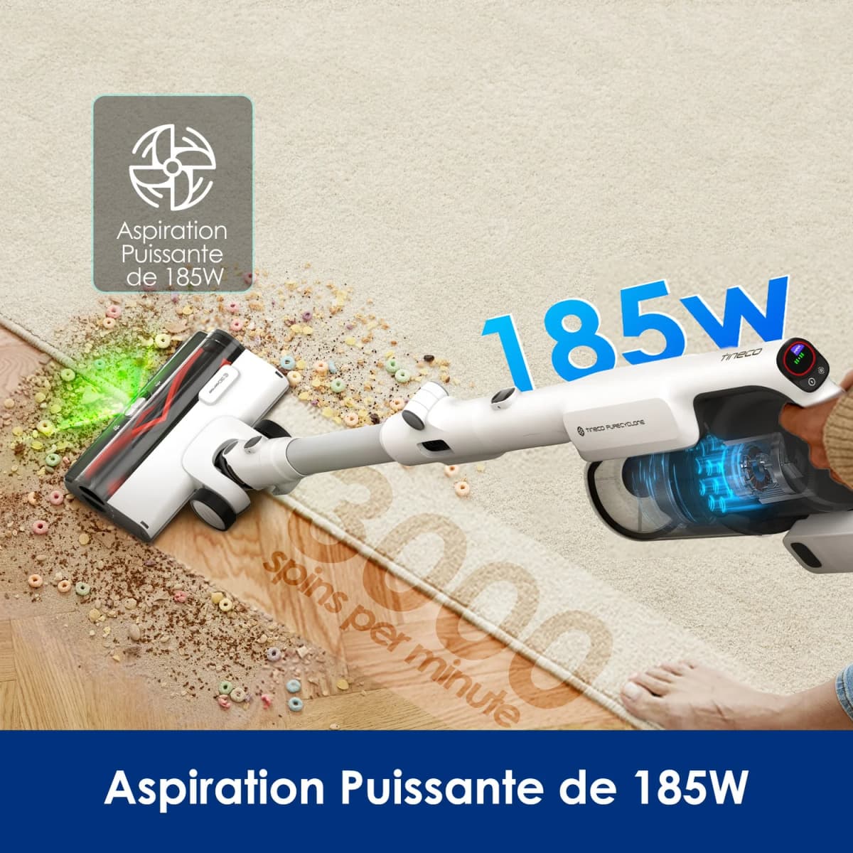 مكنسة كهربائية عصا لاسلكية تينيكو PURE ONE A50S PLUS 2