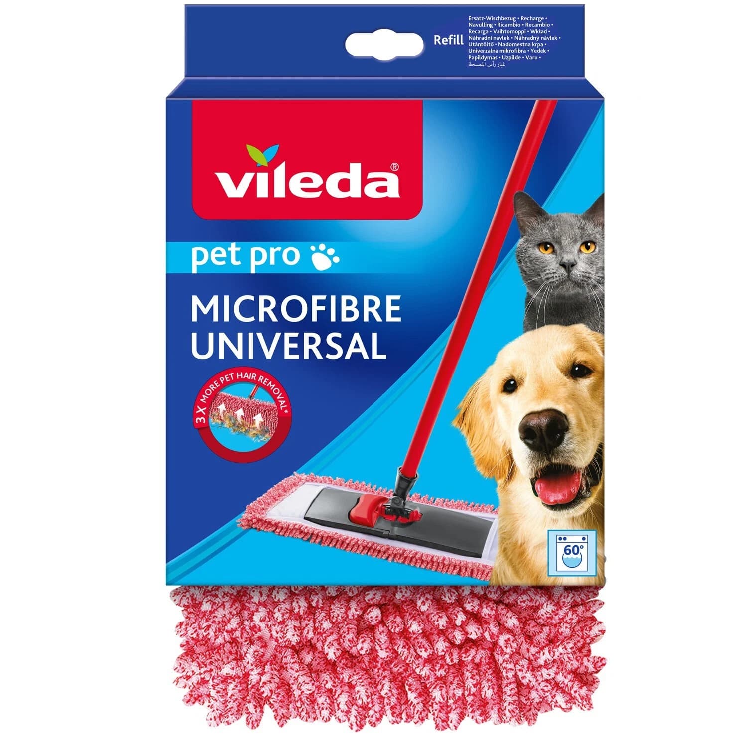 Vileda Pet Pro Microfibre Housse Universelle de Rechange