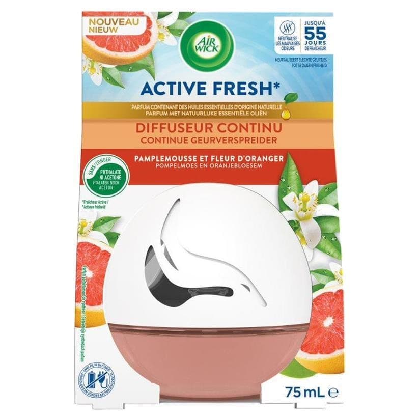 معطر جو Air Wick Active Fresh سعة 75 مل - الجريب فروت وزهر البرتقال