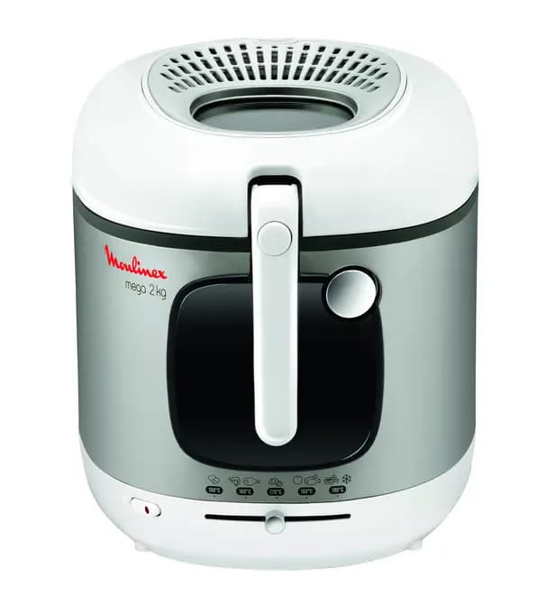 Moulinex Méga XXL, Friteuse électrique, Grande capacité 2Kg, cuve amovible, Thermostat règlable