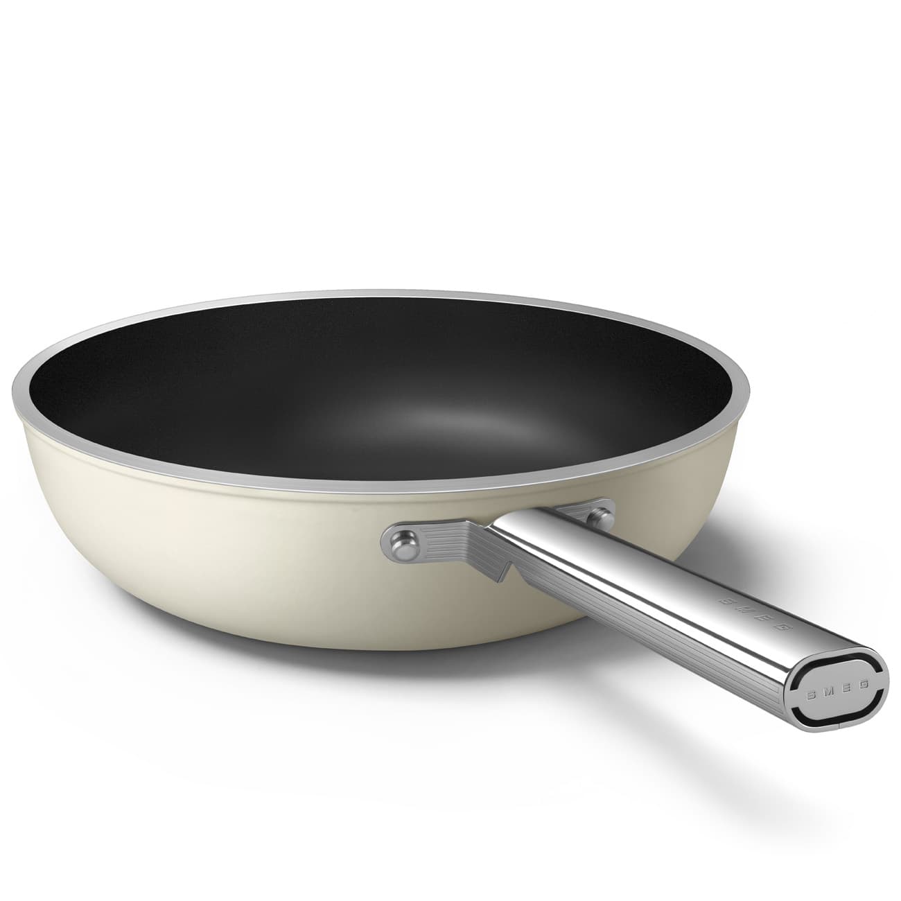 Poêle antiadhésive Smeg Années 50 – 20 cm, Crème