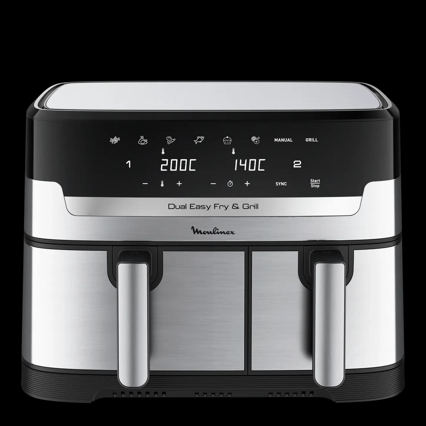 Moulinex Dual Easy Fry & Grill 8.3L - Friteuse sans huile - Gris