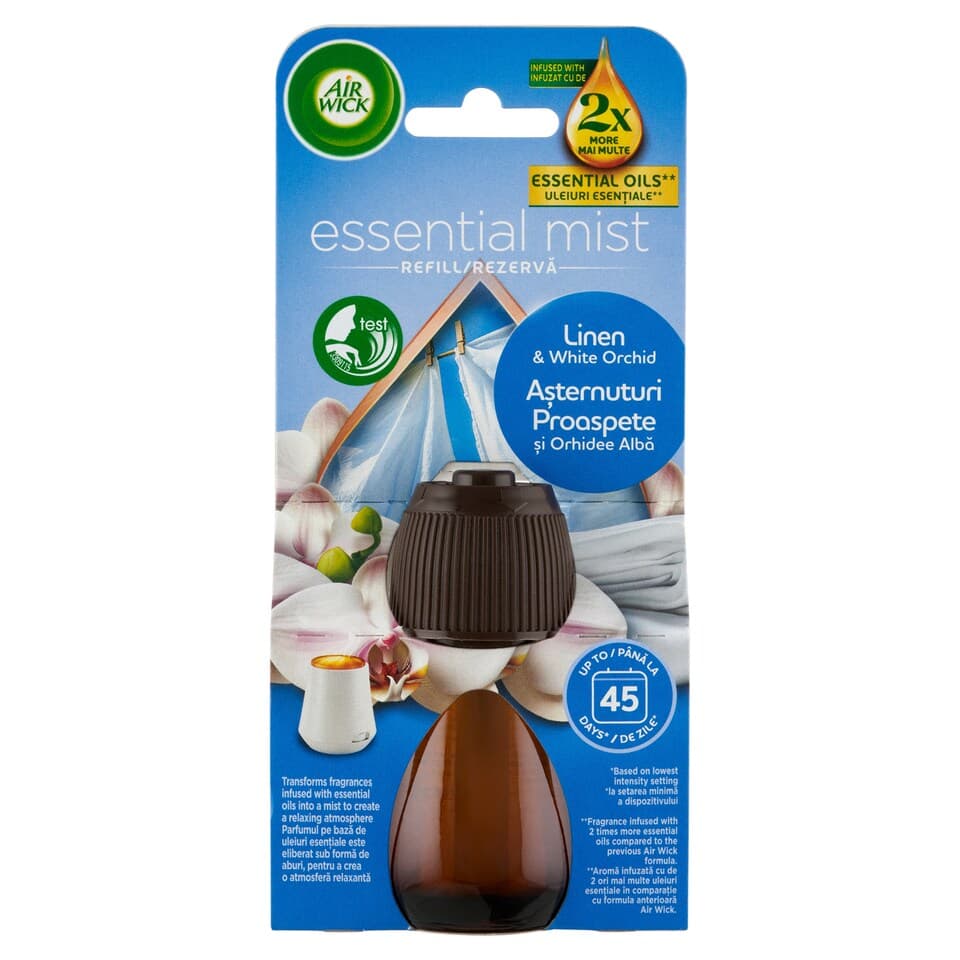 Recharge Air Wick Essential Mist 20 ml - Lin Frais & Orchidée Blanche