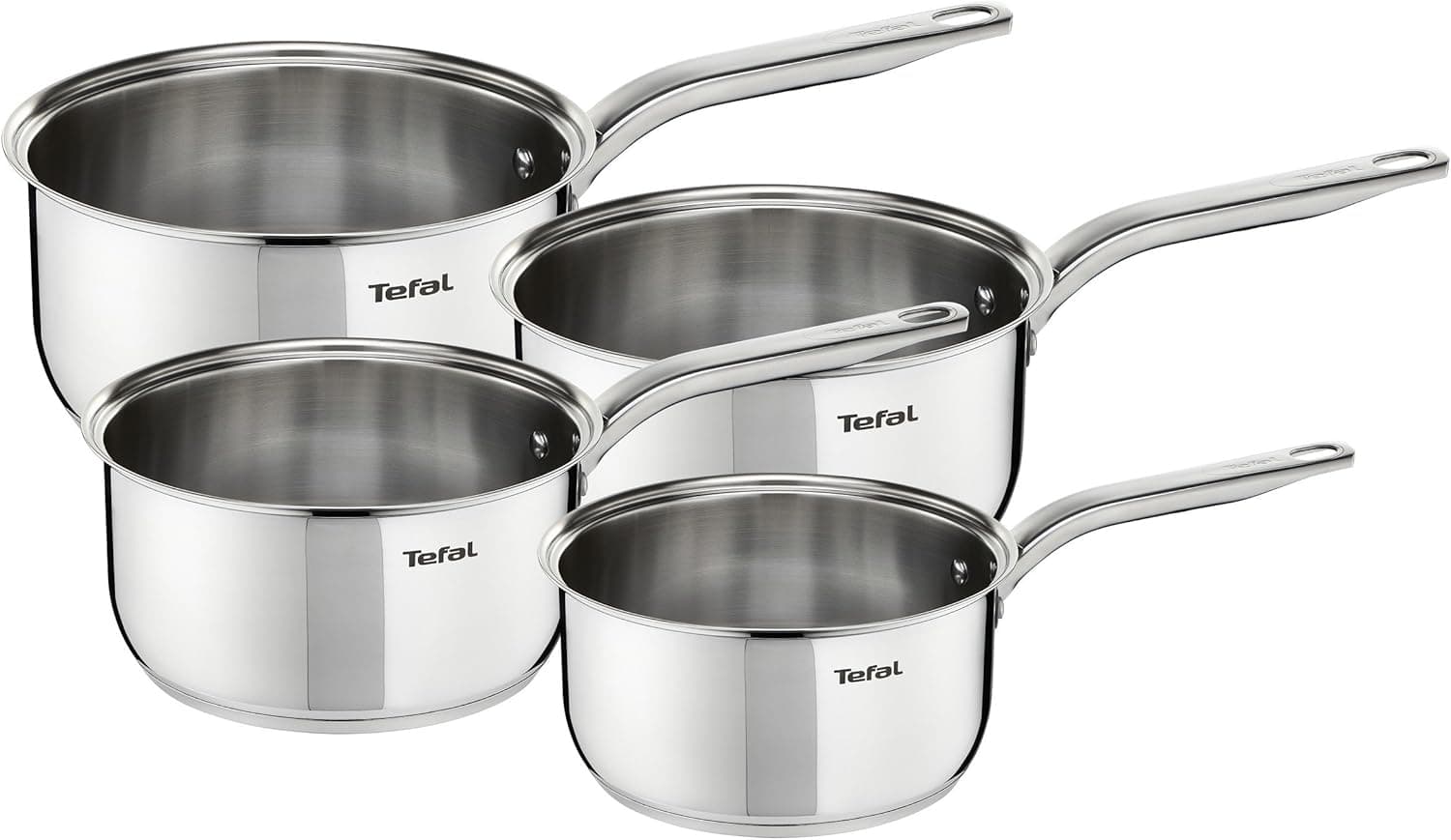 Tefal Batterie de cuisine 4 casseroles 0.9L/1.3L/2L/2.9L INTUITION INOX INDUCTION A702S414