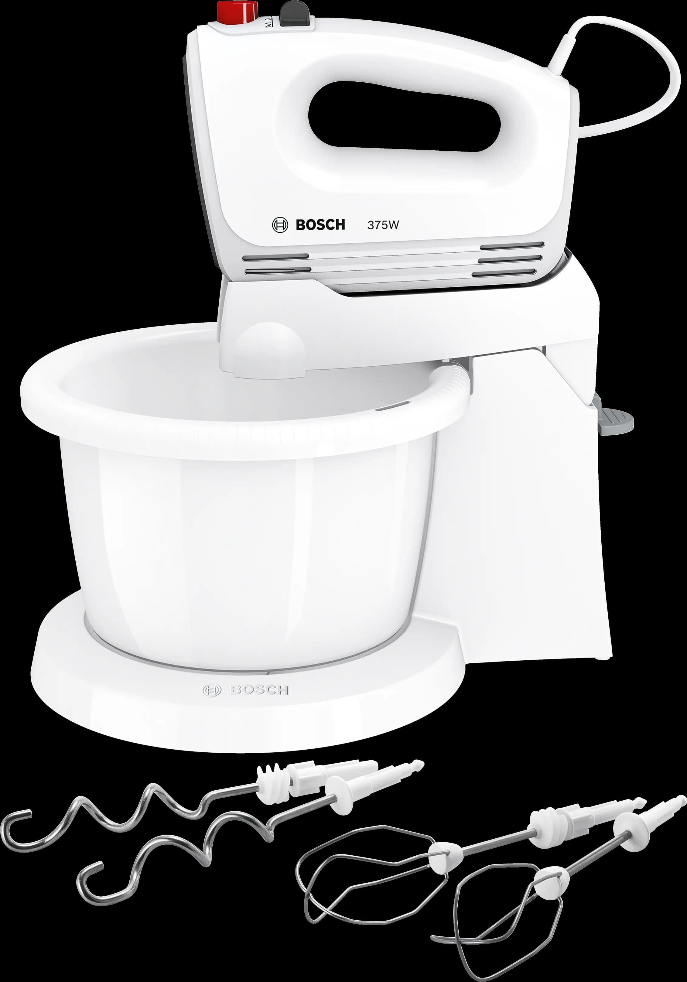 Batteur Bosch CleverMixx MFQ2600G – 375 W, Blanc & Gris foncé