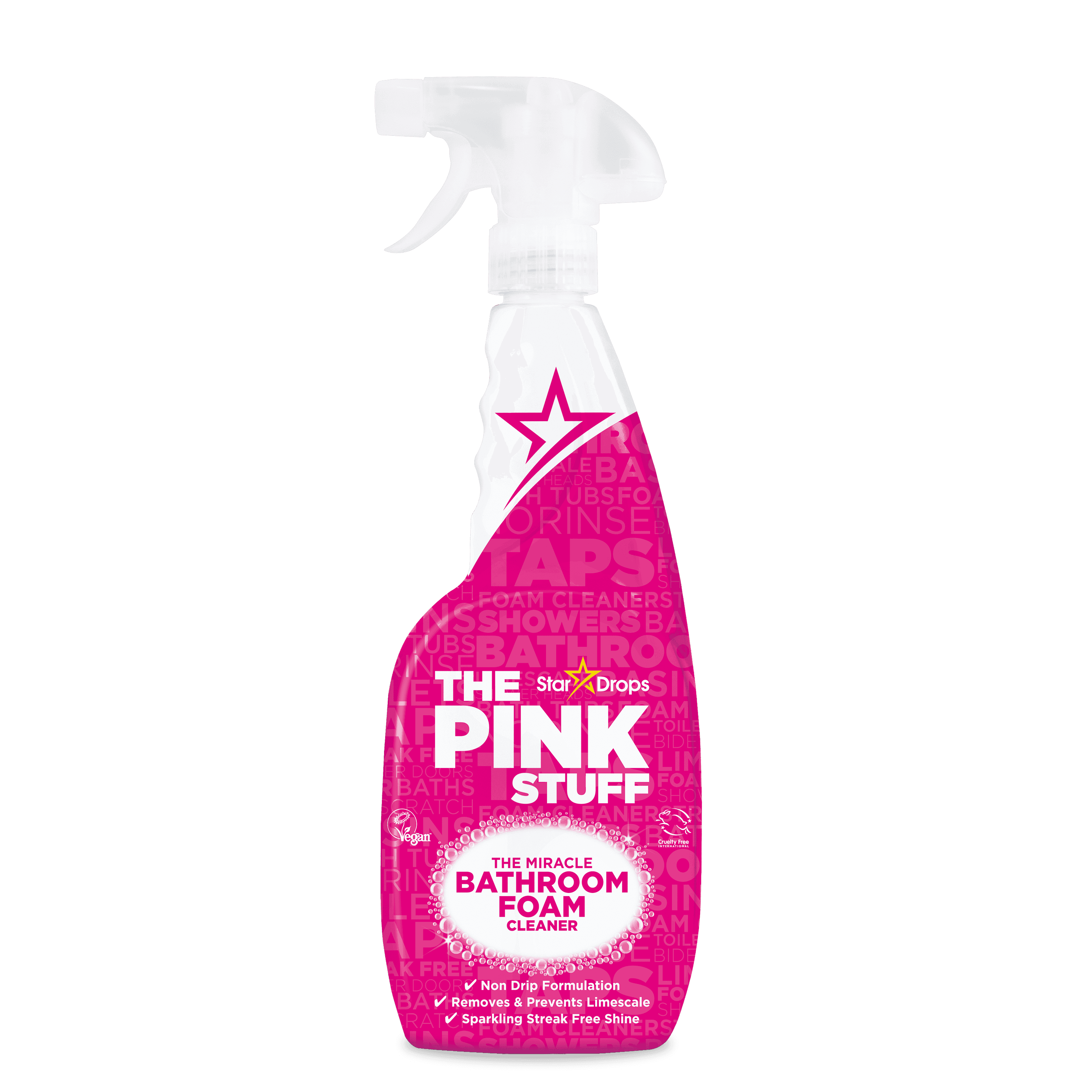 مُنظّف فوم الحمّام The Pink Stuff – بخاخ رغوة معجزة لا يتساقط (750 مل / 850 مل)
