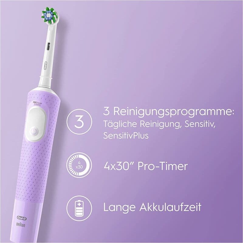 Brosse à dents électrique rotative Oral-B Vitality Pro Adulte Violet