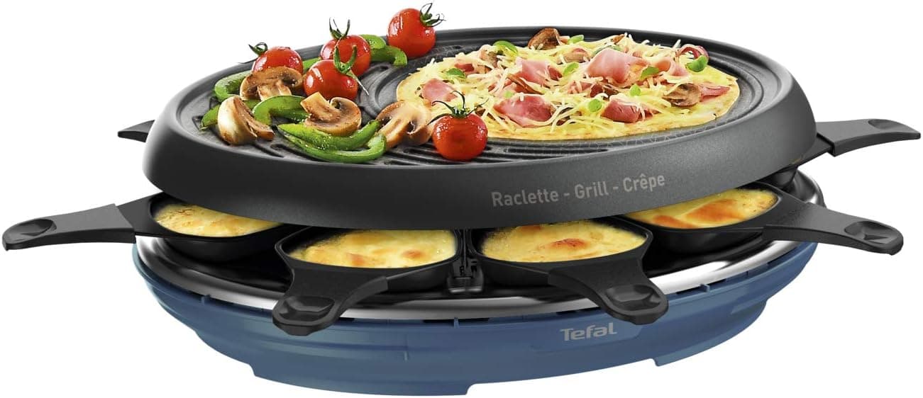 Tefal Colormania Raclette, Grill & Crêpes 3-en-1 – RE310401