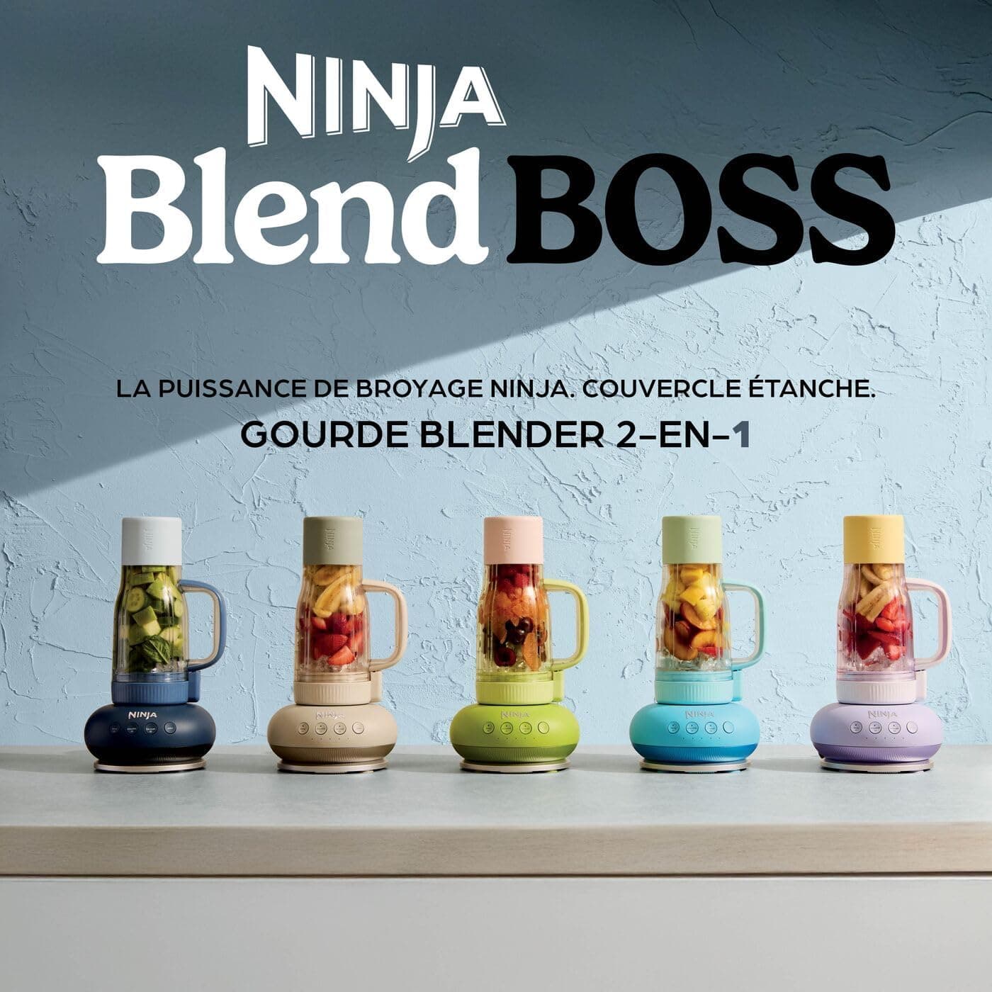 Blender portable Ninja BlendBoss DB351EUCY avec gourde 1200W