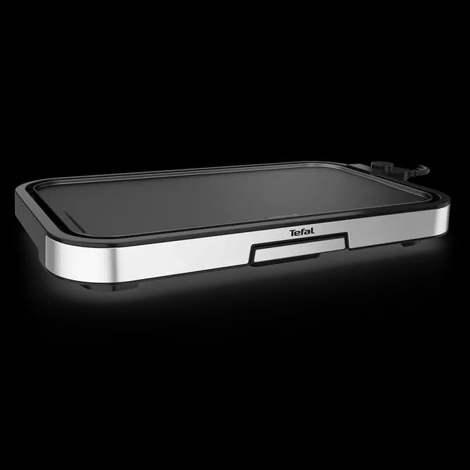 Giant Plancha XL Inox, 12 personnes, Cuisson saine, Thermostat 5 niveaux, 250°C