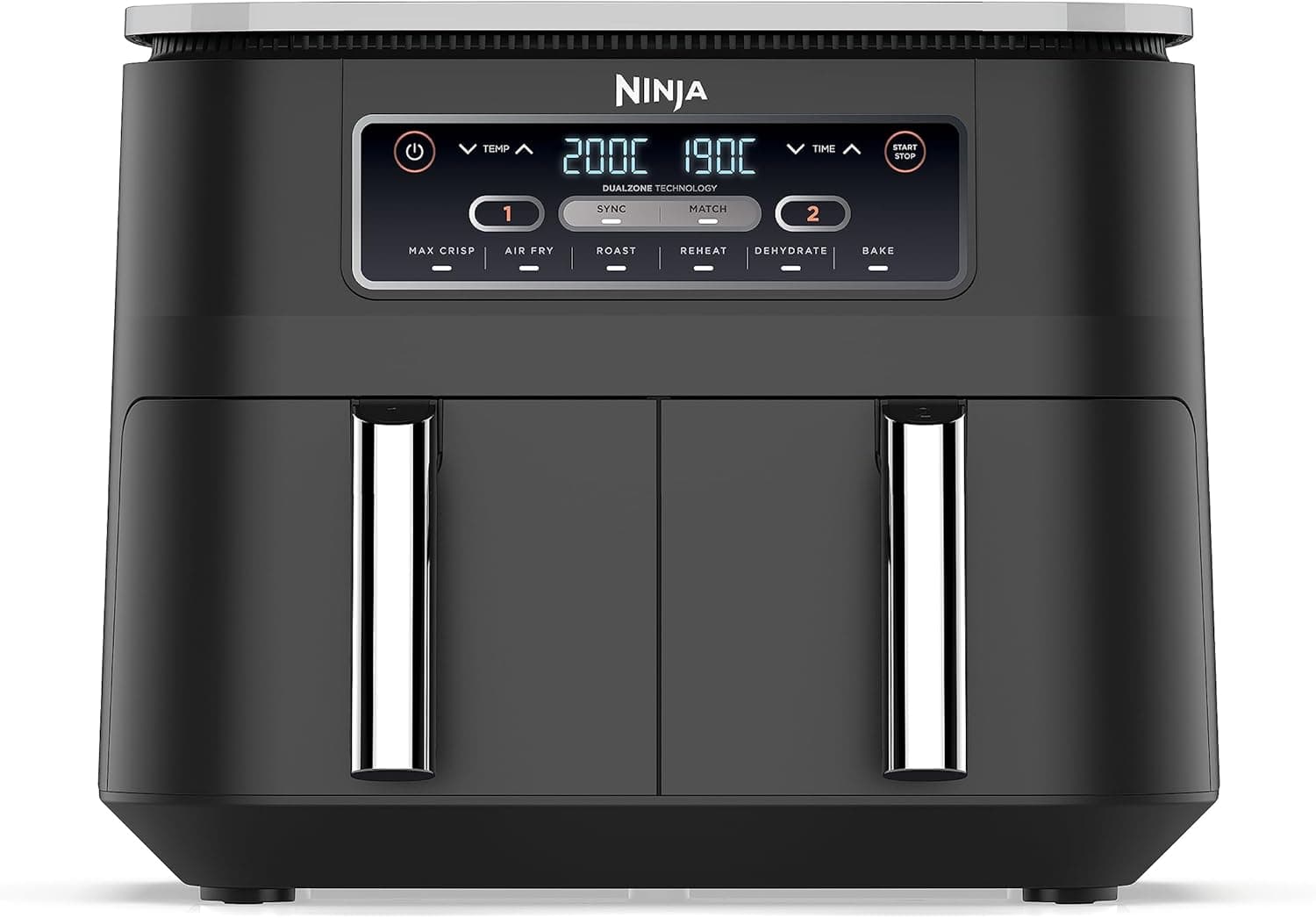 NINJA Foodi Dual Zone Airfryer Digital, 2 Drawers, 7.6L