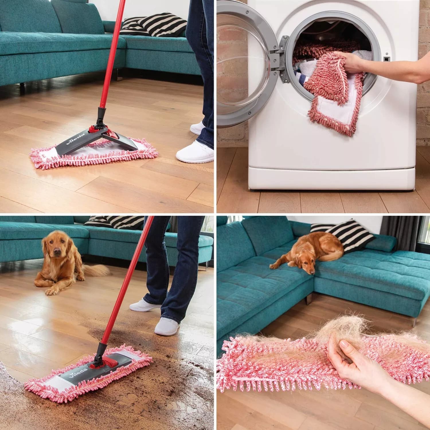 Vileda Pet Pro Microfibre Housse Universelle de Rechange