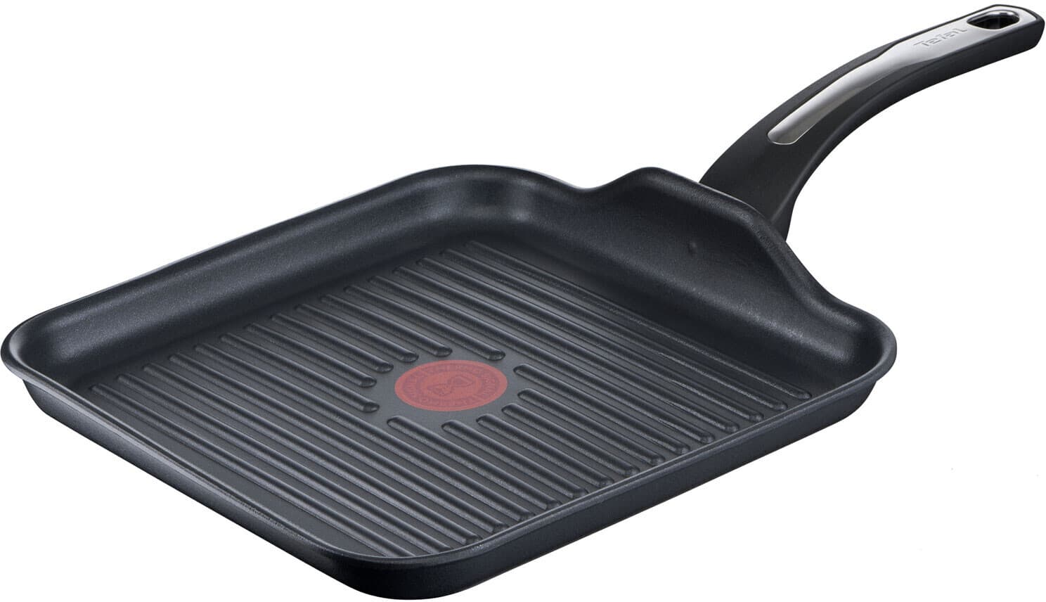 Tefal Selection Poêle à griller 26 x 26 cm, revêtement en titane anti-adhésif, indicateur de température Thermo-Spot, Advanced Induction, pour tous feux dont induction