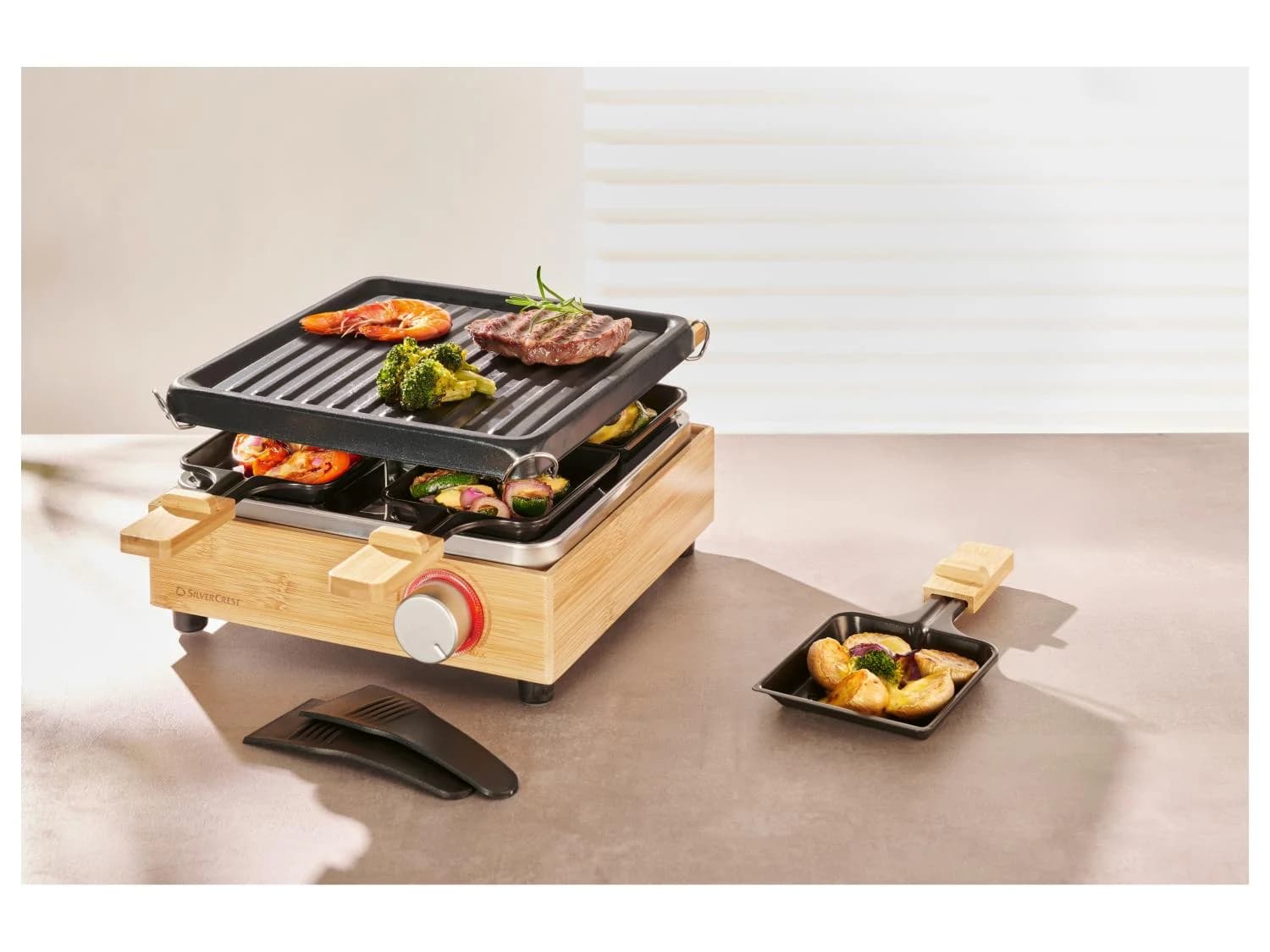 Raclette-gril en bambou SilverCrest