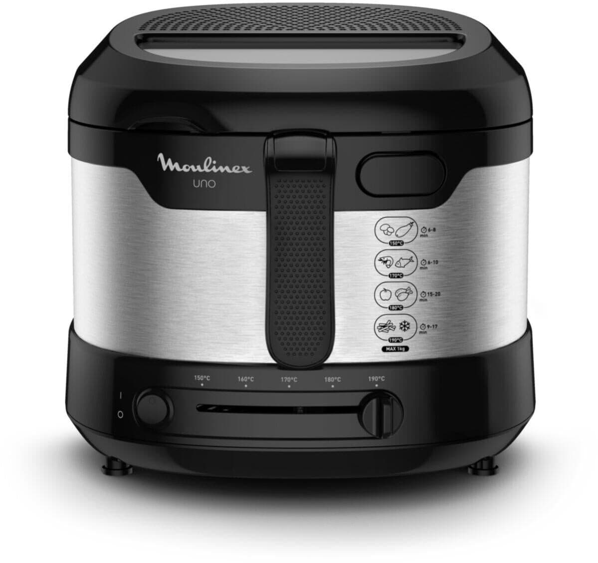 Moulinex Friteuse UNO AF215D10 Électrique, Format Compact Capacité 1kg pour Famille