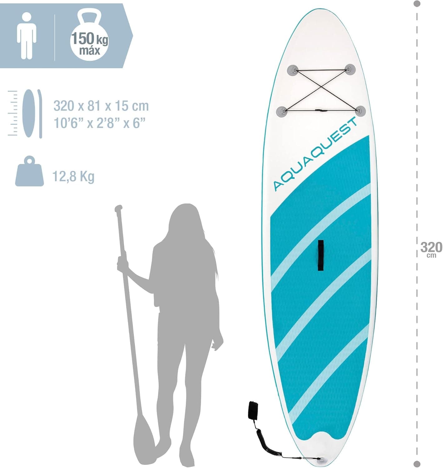 Intex Aqua Quest 320 Sup | Paddleboard Gonflable