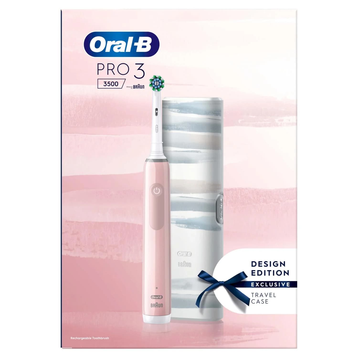 Brosse à dents électrique Oral-B Pro 3 3500 – Édition Design Rose