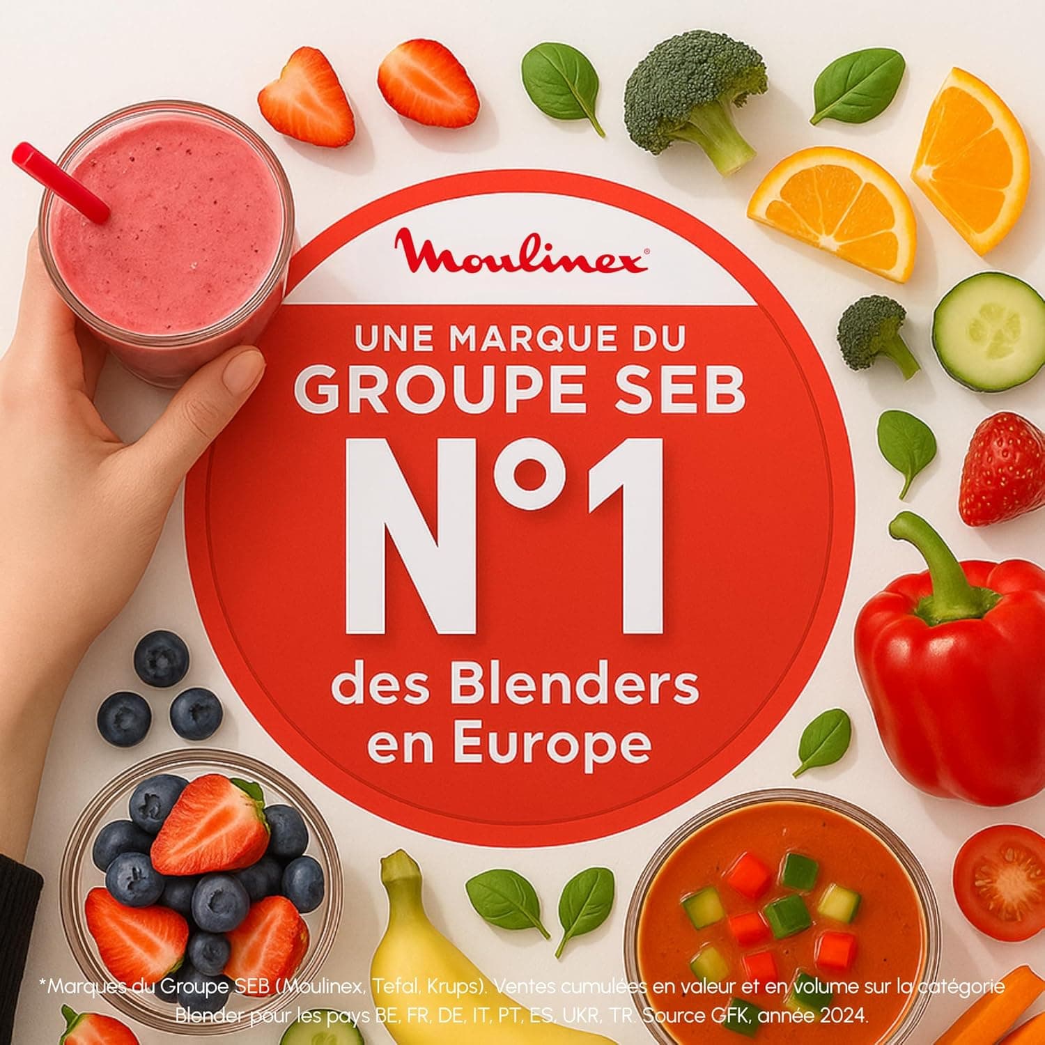 Moulinex Easy Soup Blender Chauffant - 1,2 L, 1000W