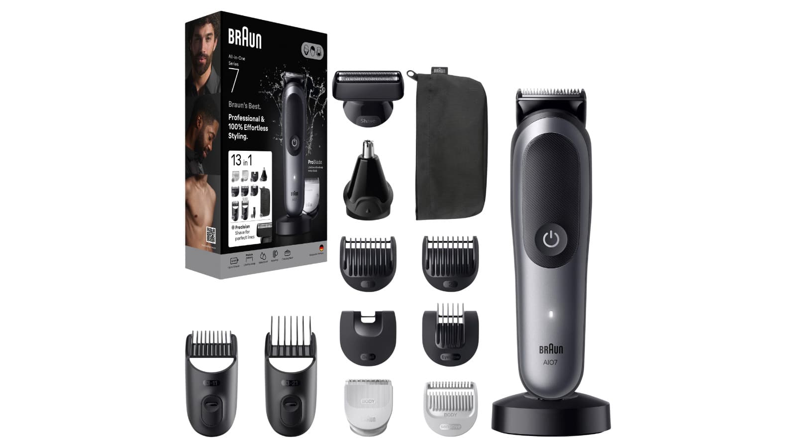 Kit de rasage tout-en-un Braun Series 7 13-en-1 – Gris