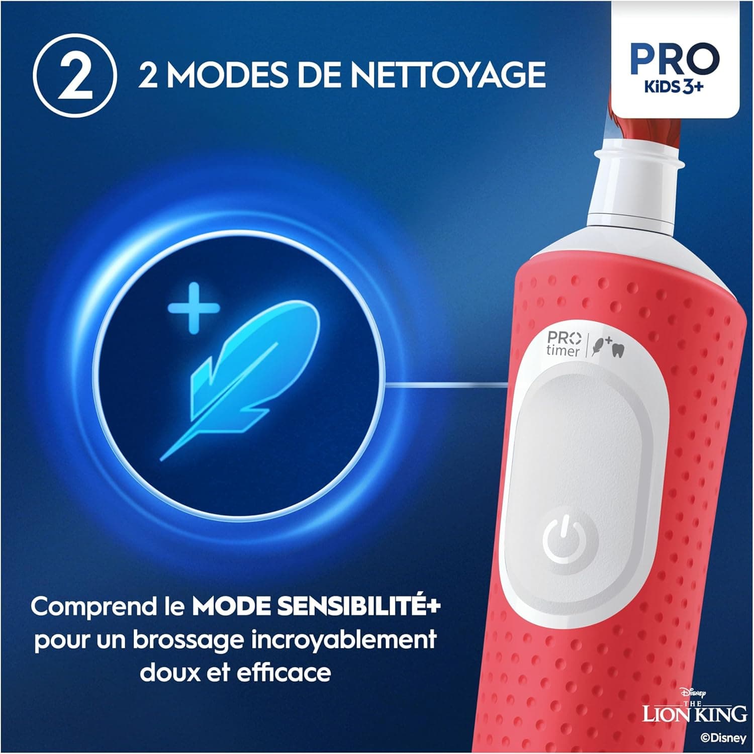 Brosse à dents électrique Oral-B Pro Kids Disney Le Roi Lion (3+)