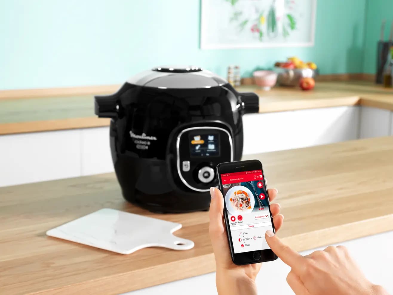 Moulinex Cookeo+ Connect 200 Recettes - Noir