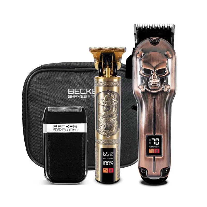 Coffret Tondeuse et Rasoir Sans Fil BECKER SHAVES & TRIMS - STRIMSLAB