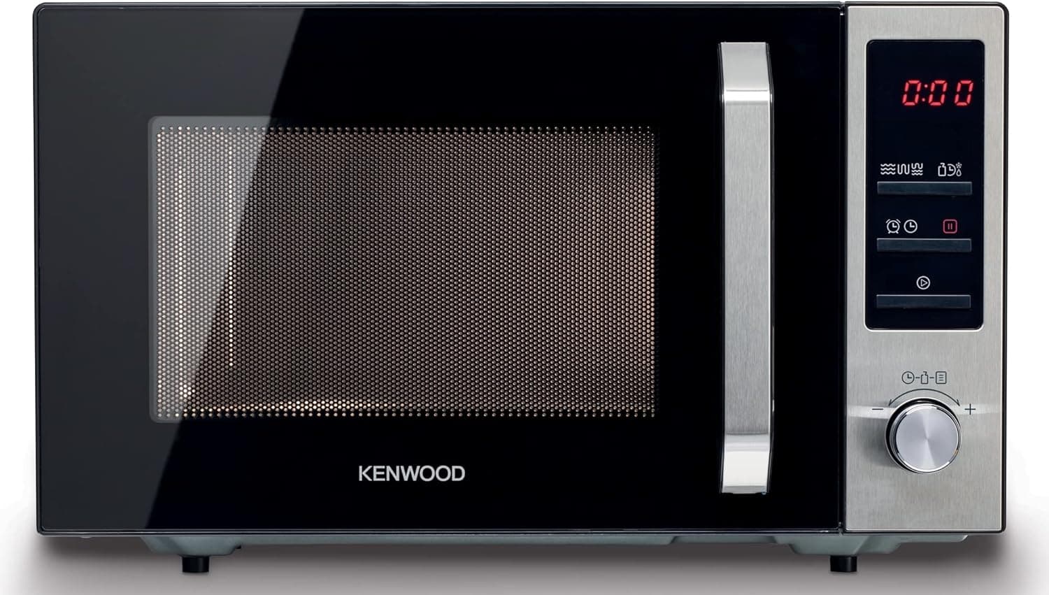 Kenwood Micro-ondes 25L avec Gril, 800W MWM25.000BK Noir/Argent